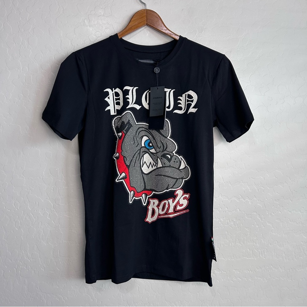 PHILIPP PLEIN T-shirt kids boys size large black plein boys NEW